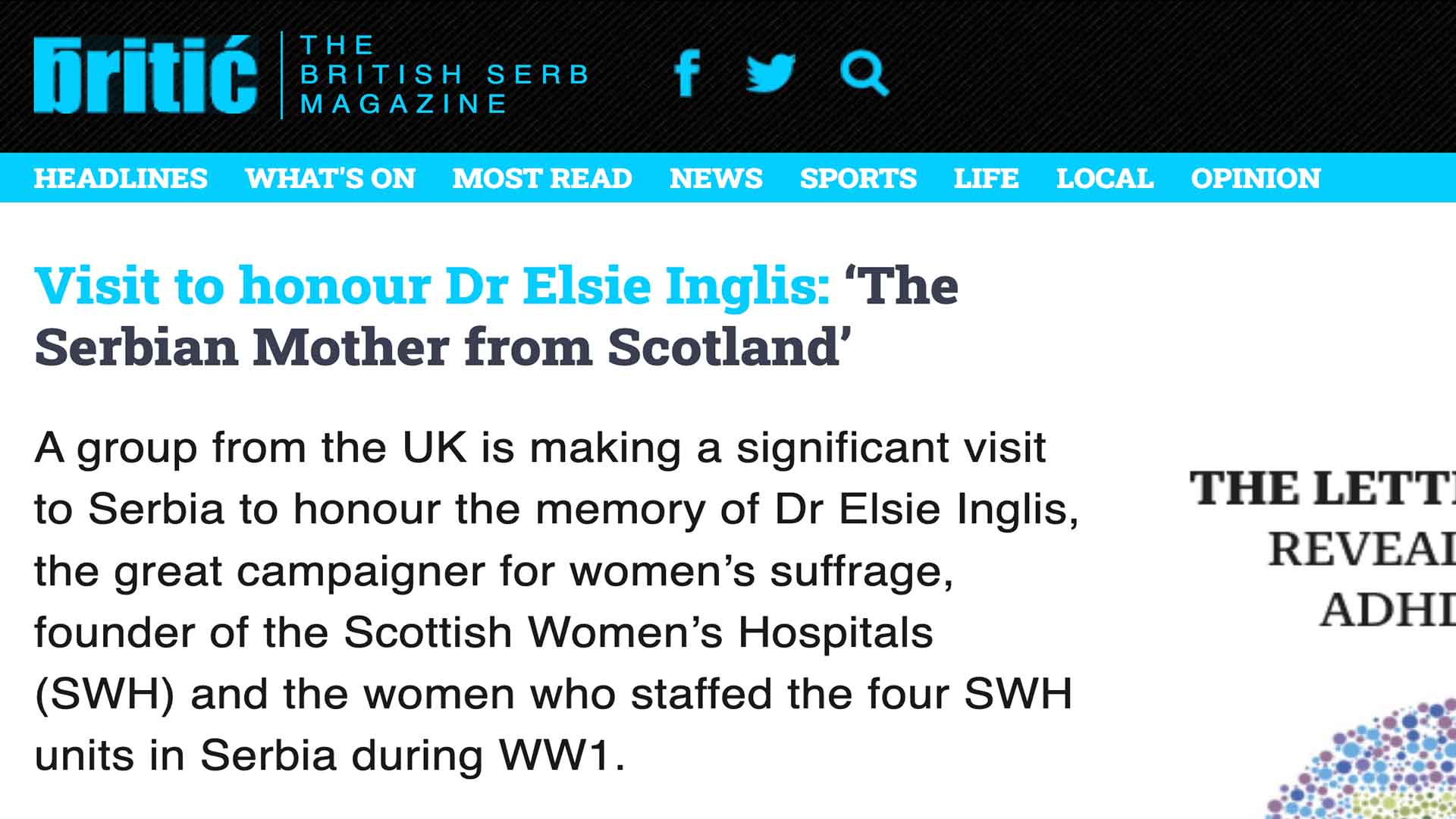 The British Serb Magazine: My Good Lady